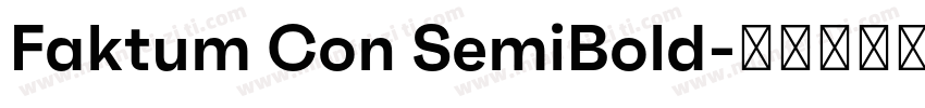Faktum Con SemiBold字体转换